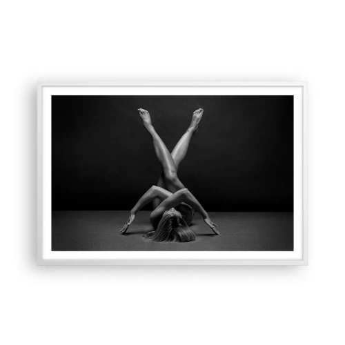 Plagát v bielom ráme - Geometria nahoty - 91x61 cm