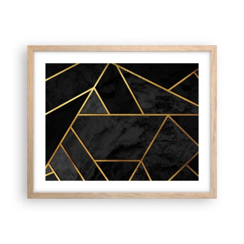 Plagát v ráme zo svetlého duba - Temnota a svetlo - 50x40 cm
