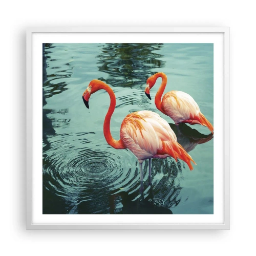 Plagát v bielom ráme - Teraz sme v móde - 60x60 cm