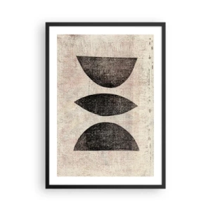 Plagát v čiernom ráme - Geometrická abstrakcia vo vintage štýle - 50x70cm - Etnická abstrakcia - Moderná nástenná dekorácia do obývacej izby a spálne ARTTOR