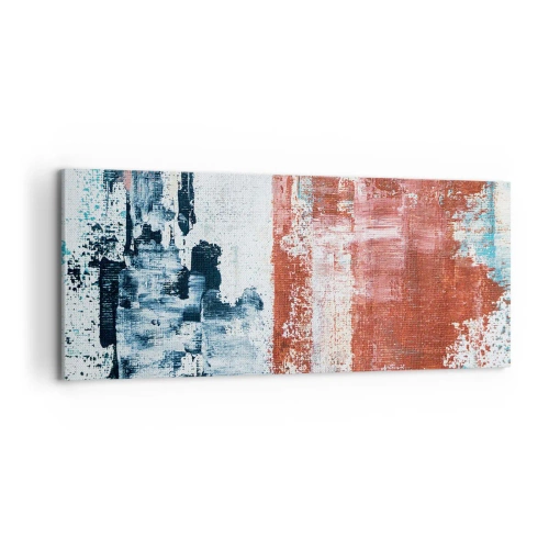 Obraz na plátne - Abstraktné pol na pol - 100x40 cm