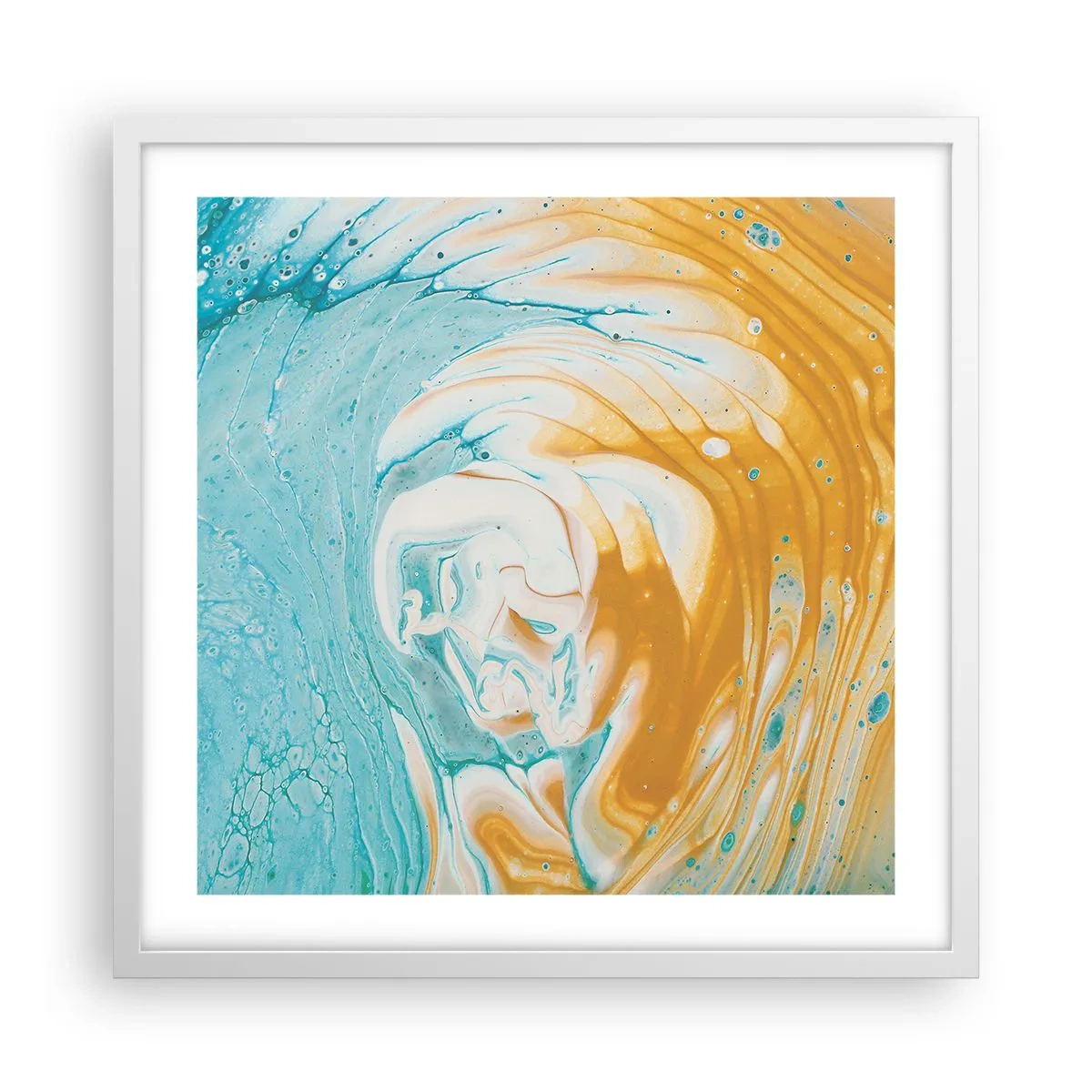 Plagát v bielom ráme - Pastelový vír - 50x50 cm
