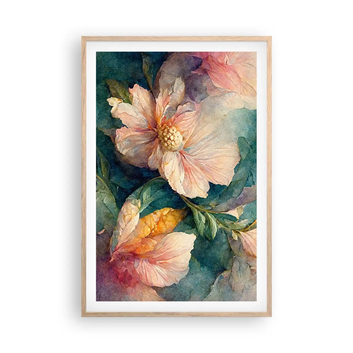 Plagát v ráme zo svetlého duba - Číra subtílnosť - 61x91 cm