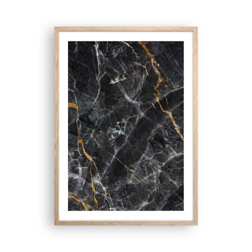 Plagát v ráme zo svetlého duba - Vnútorný život kameňa - 50x70 cm