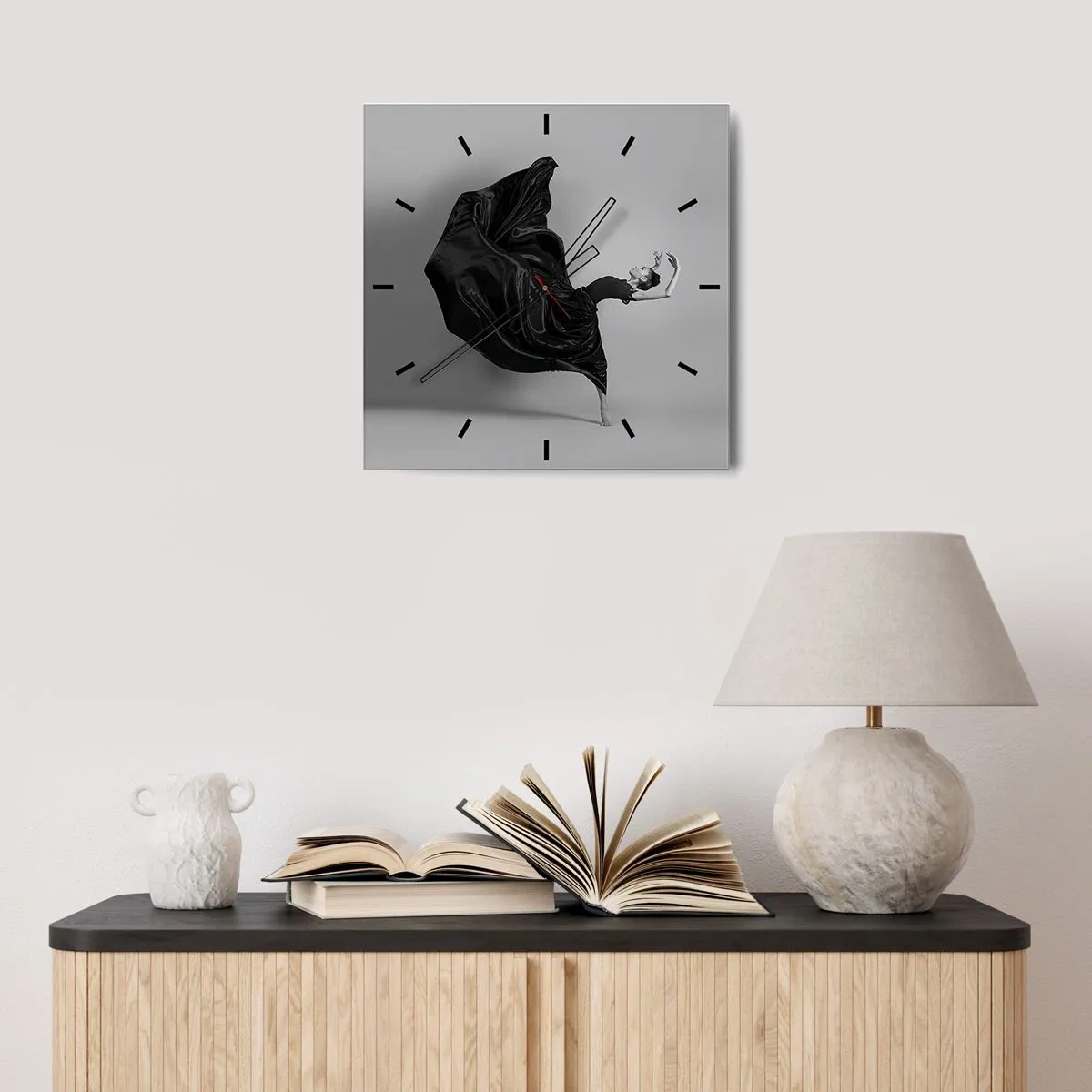 Nástenné hodiny - Okrídlený hudbou - 30x30 cm