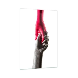 Obraz na skle - Spolu aj keď sme odlišní - 70x100 cm