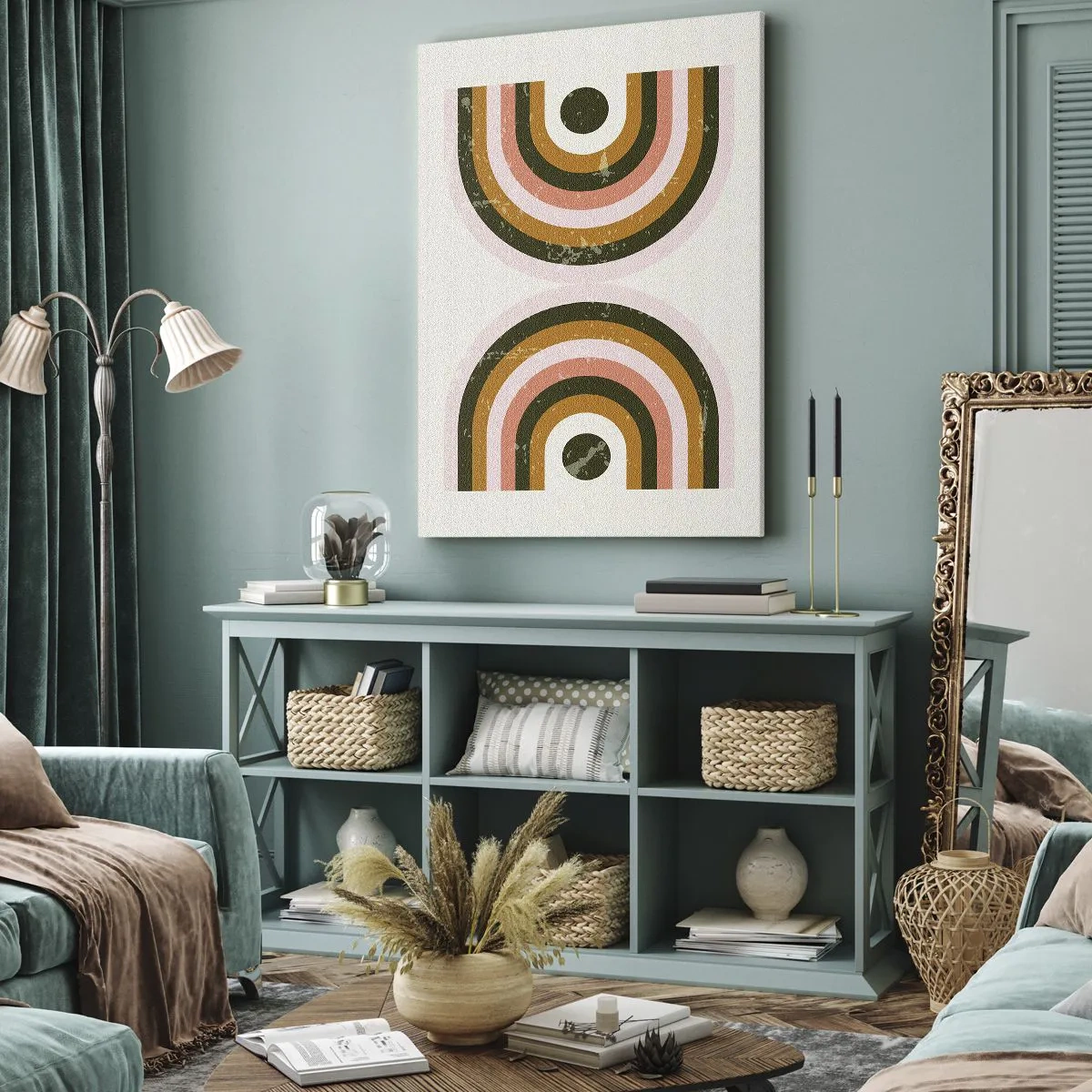 Obraz na plátne - Dvojitá abstrakcia - 70x100 cm