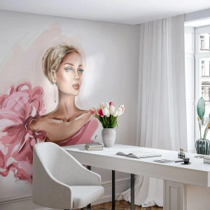 Fototapeta Premium Canvas - Ako maľovaná… - Žena, Móda, Grafika - 300x210 cm