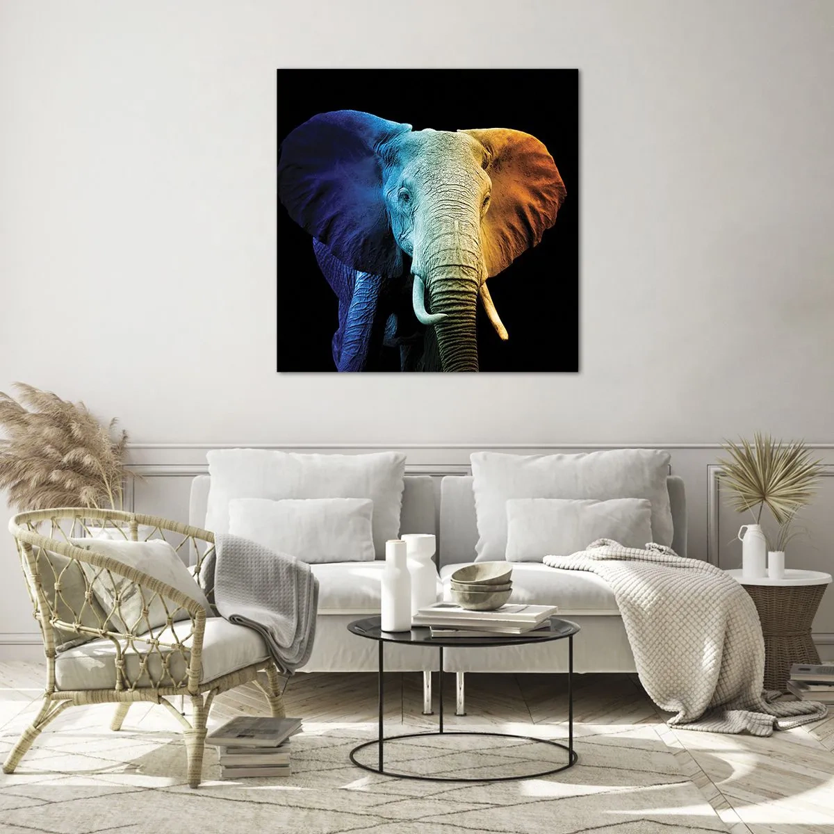 Obraz na skle - Excentrický muž, avšak nie podivín - 50x50 cm