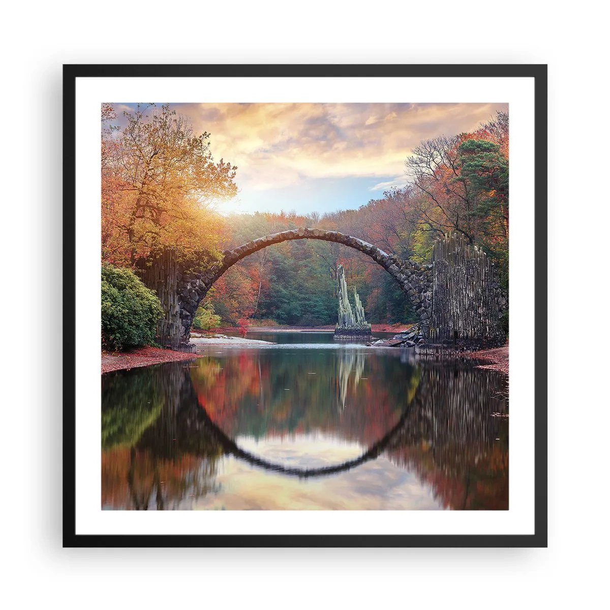 Plagát v čiernom ráme - Za zrkadlom - 60x60 cm