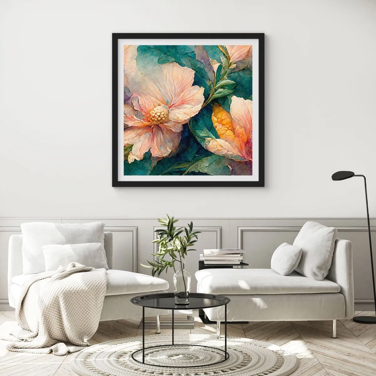 Plagát v čiernom ráme - Číra subtílnosť - 30x30 cm