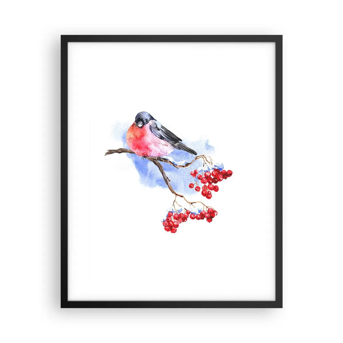 Plagát v čiernom ráme - Farebná zima - 40x50 cm