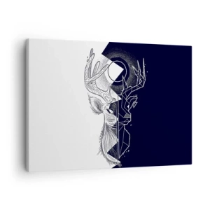 Obraz na plátne - Geometria a príroda v symbolickej kompozícii - 70x50cm - Boj a jednota opakov - Moderná nástenná dekorácia do obývacej izby a spálne ARTTOR