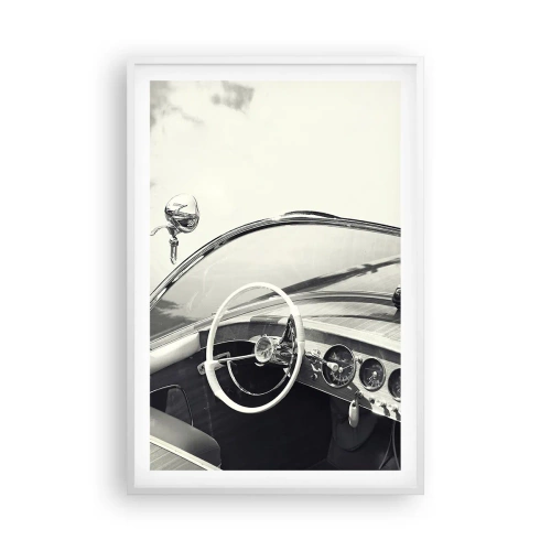 Plagát v bielom ráme - Počasie pre bohatých - 61x91 cm