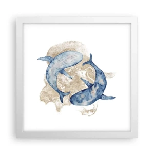 Plagát v bielom ráme - Priateľstvo alebo láska? - 30x30 cm