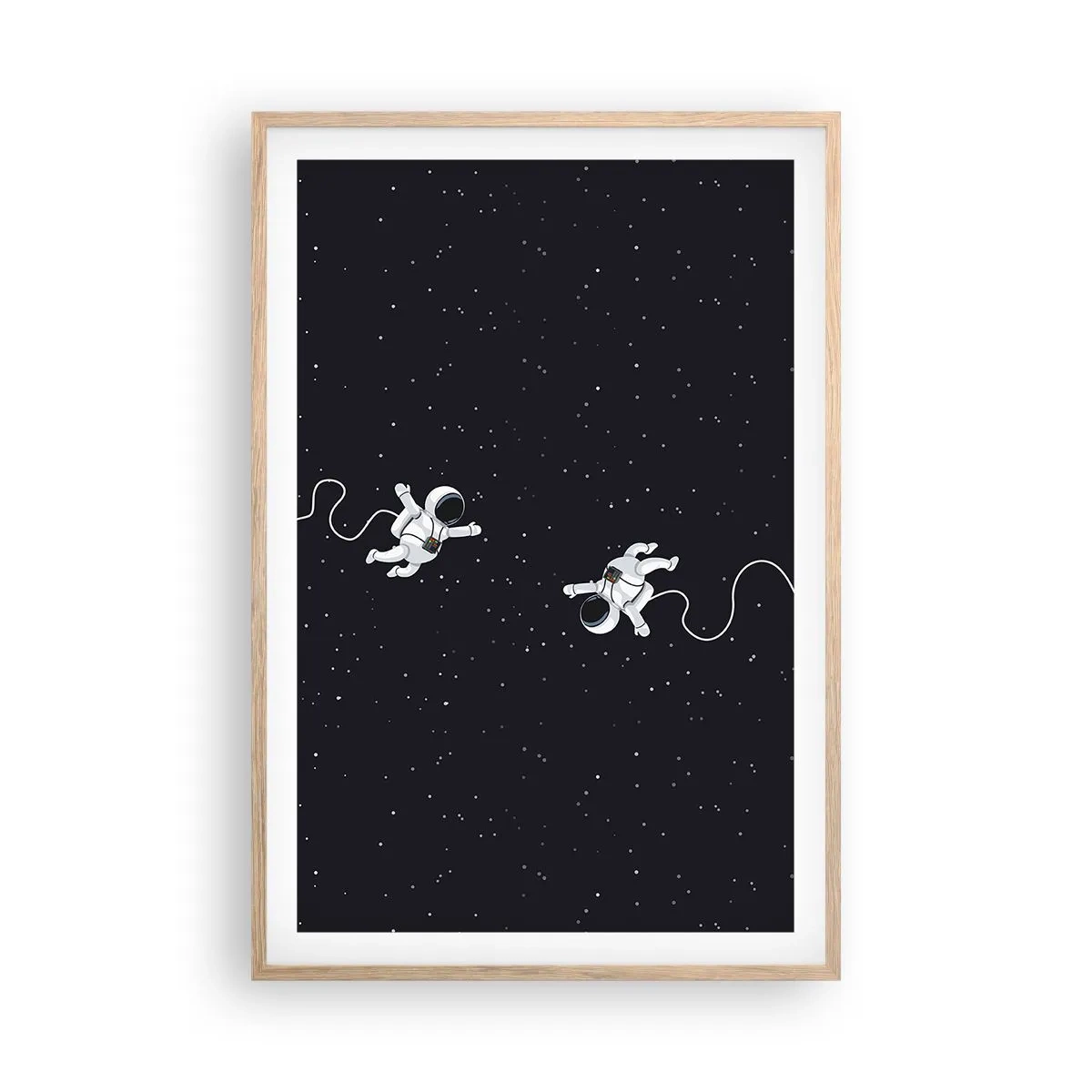 Plagát v ráme zo svetlého duba - Kozmický tanec - 61x91 cm
