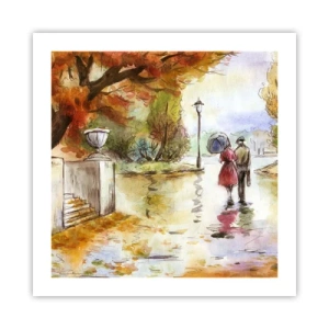Plagát - Romantická jeseň v parku
 - 50x50 cm