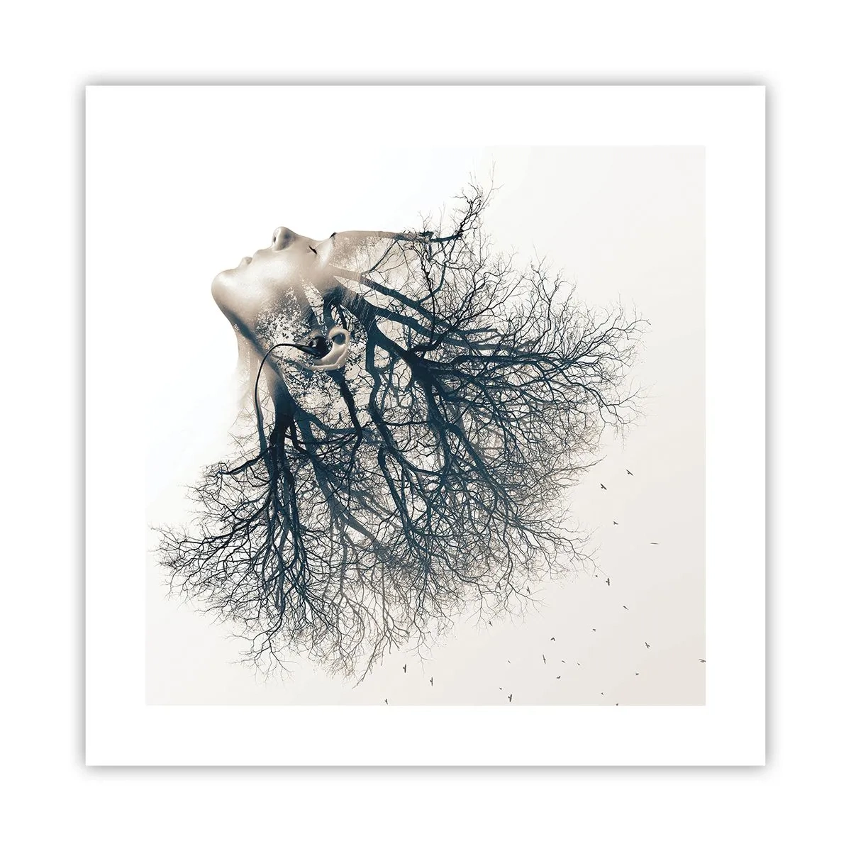 Plagát - Očarená šepotom stromu - 40x40 cm