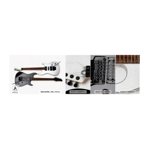 Vzorka fototapety Premium Canvas - Harmónia tvarov - Hudba, Elektrická gitara, Hudobný nástroj - 100x30 cm