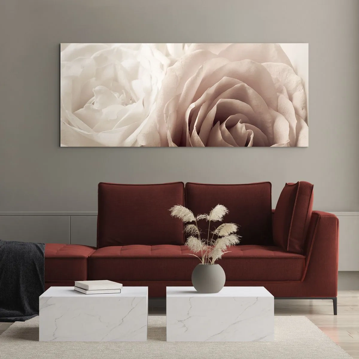 Obraz na skle - V srdci ruže - 100x40 cm