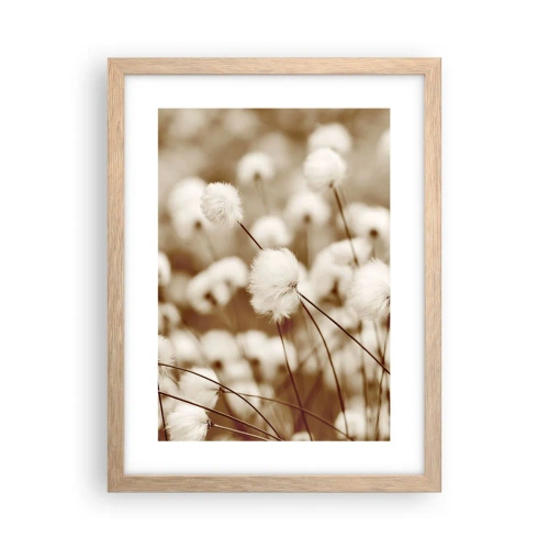 Plagát v ráme zo svetlého duba - Chlpatý lán - 30x40 cm