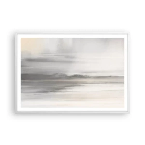 Plagát v bielom ráme - Zamyslená diaľka - 100x70 cm