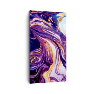 Obraz na plátne - Záhyb priestoru vo fialovej - 45x80 cm