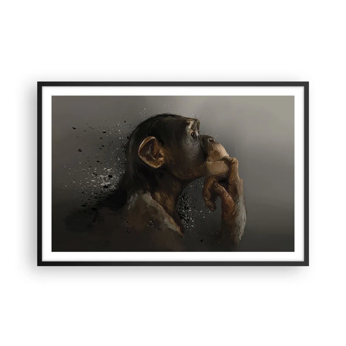 Plagát v čiernom ráme - Určite mysliteľ - 91x61 cm