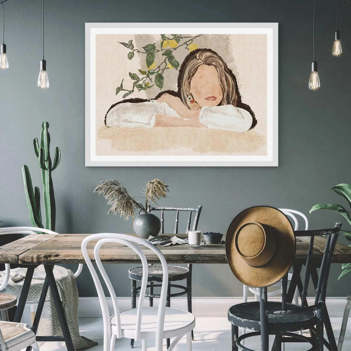 Plagát v bielom ráme - Kráska z juhu - 100x70 cm