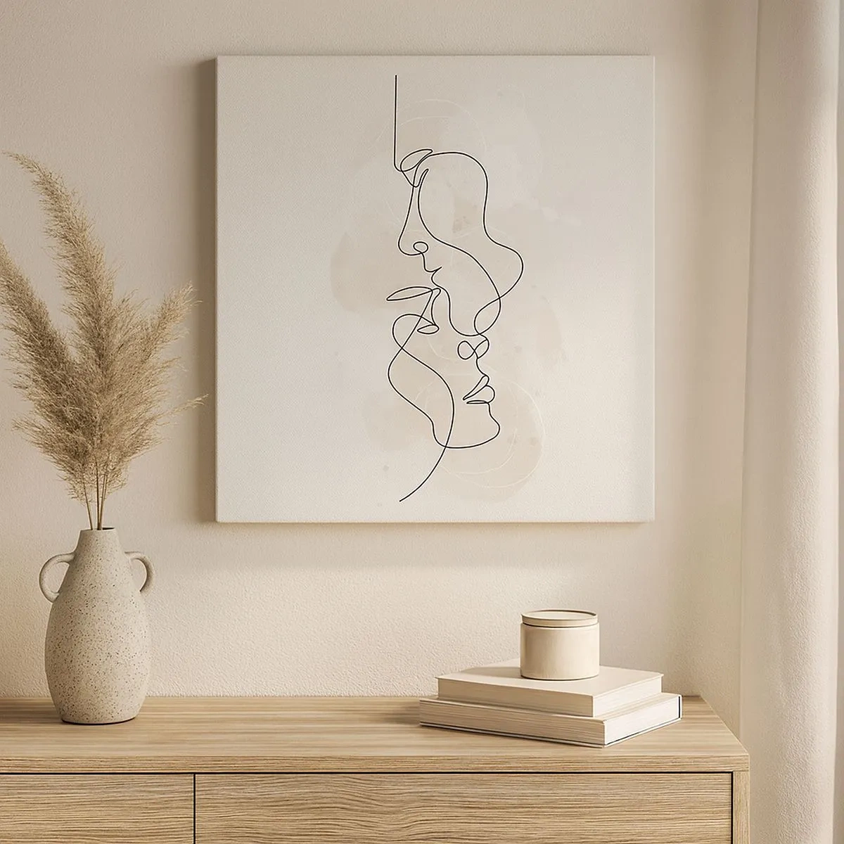 Obraz na plátne - Zamotaní v objatí - 30x30 cm