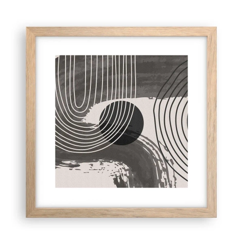 Plagát v ráme zo svetlého duba - Ovál víťazí - 30x30 cm