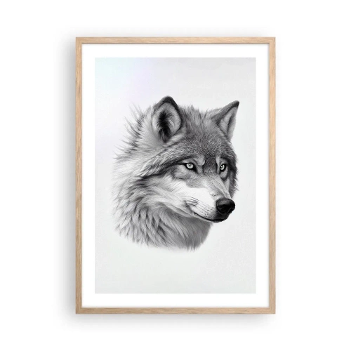 Plagát v ráme zo svetlého duba - Alfa – bezpochyby - 50x70 cm