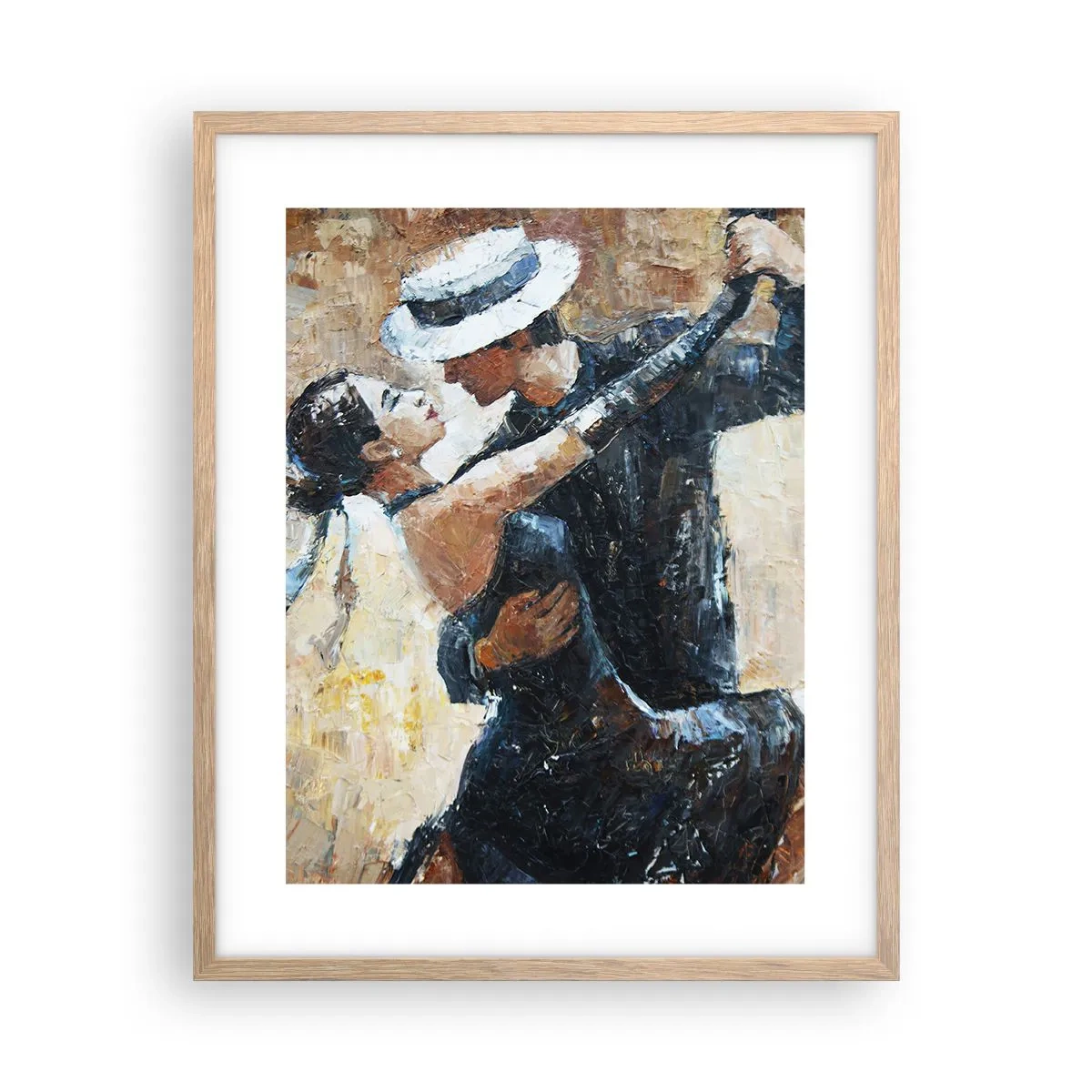 Plagát v ráme zo svetlého duba - A la Rudolf Valentino - 40x50 cm