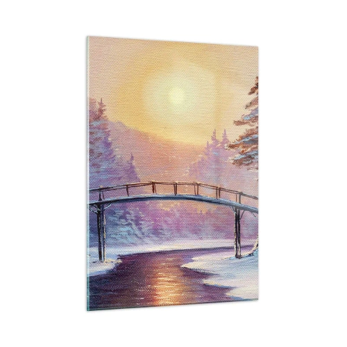 Obraz na skle - Štyri ročné obdobia - zima - 50x70 cm