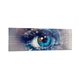 Obraz na skle - Myslíš si, že ma poznáš - 160x50 cm