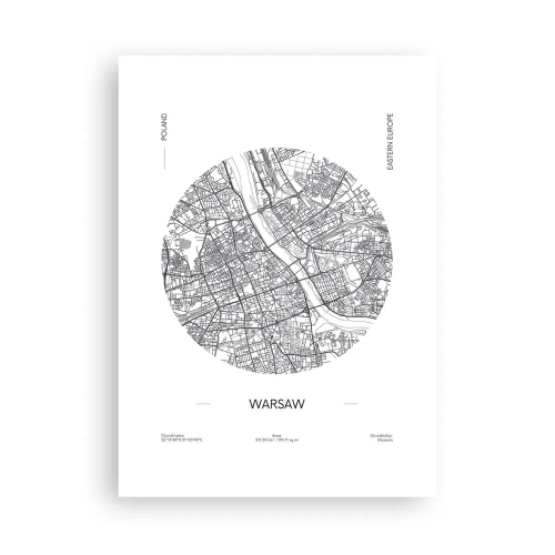 Plagát - Anatómia Varšavy - 50x70 cm