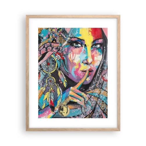 Plagát v ráme zo svetlého duba - Mlč, než pochopíš - 40x50 cm