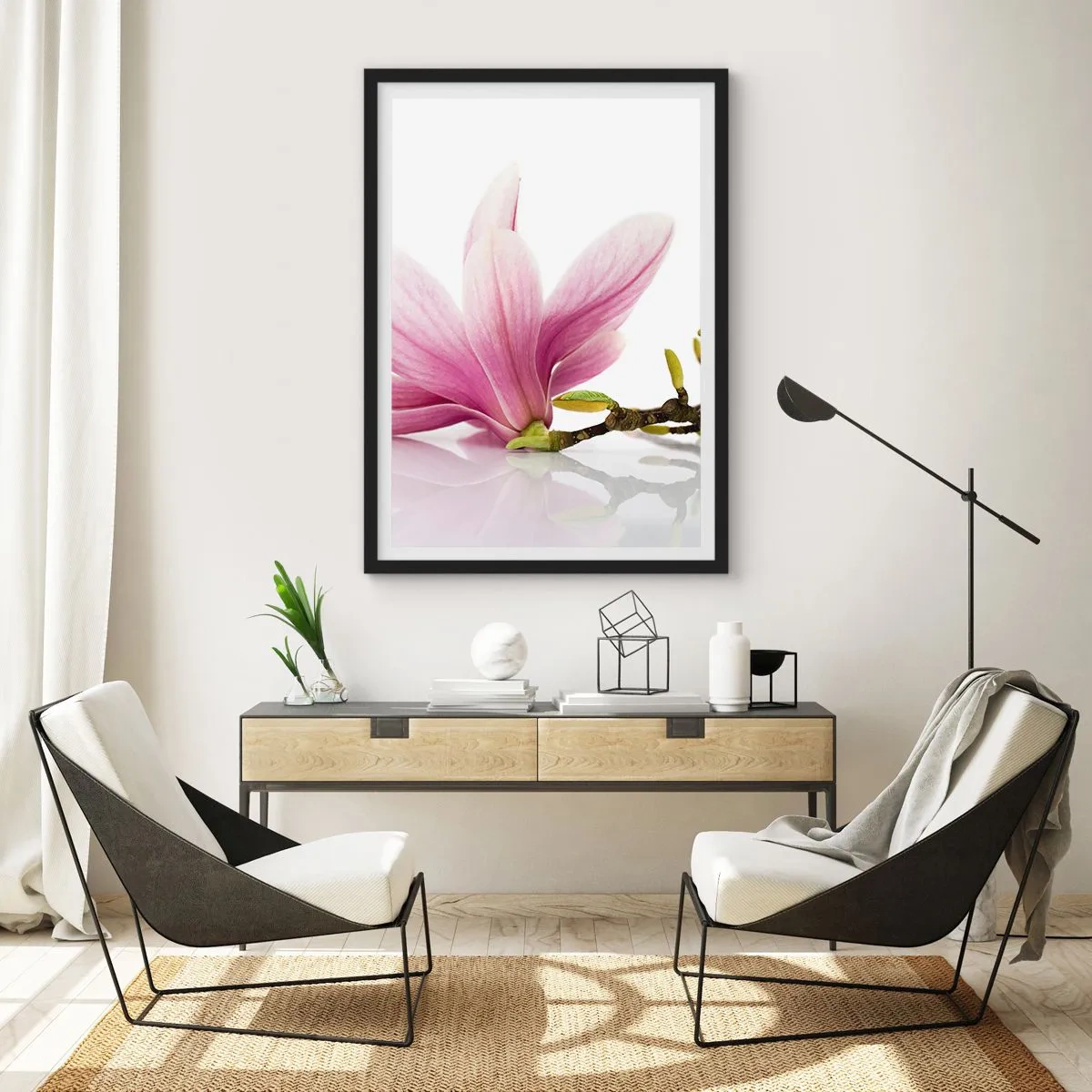 Plagát v čiernom ráme - Jemné ako závan jari - 61x91 cm