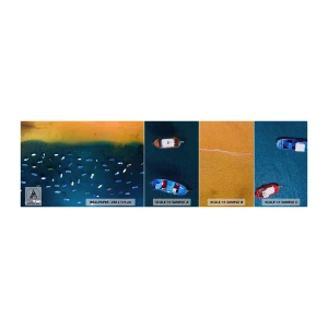Vzorka fototapety Premium Sand - Prázdninová hra - Lode, Pláž, pobrežie - 100x30 cm