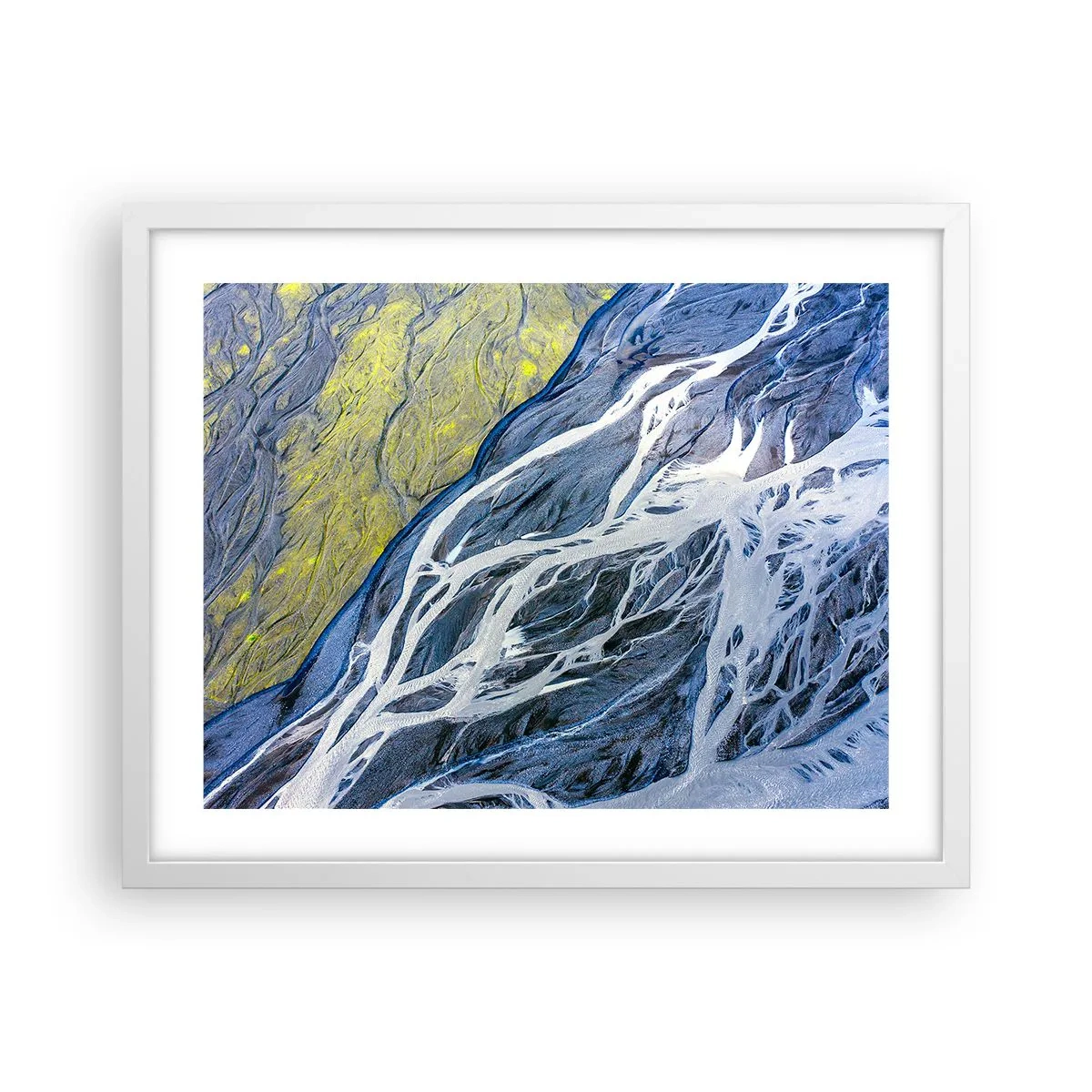 Plagát v bielom ráme - Jaskynné maľby prírody - 50x40 cm