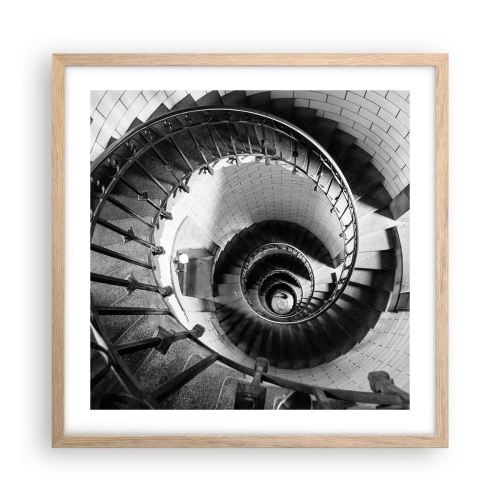 Plagát v ráme zo svetlého duba - Len vyššie a vyššie - 50x50 cm