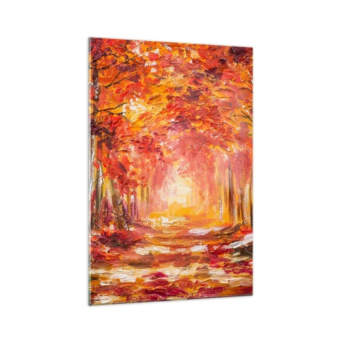 Obraz na skle - Medený les - 70x100 cm