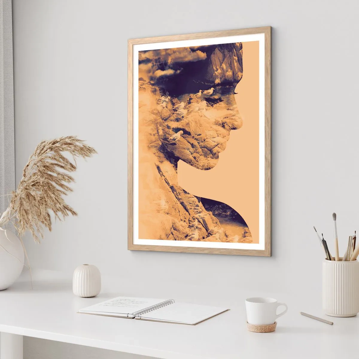 Plagát v ráme zo svetlého duba - Krásna od prírody - 70x100 cm