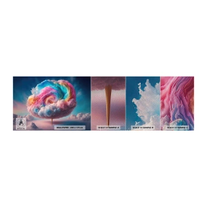 Vzorka fototapety Premium Sand - Sen o zábavnom parku - Pastel, Mraky, Sladký - 100x30 cm