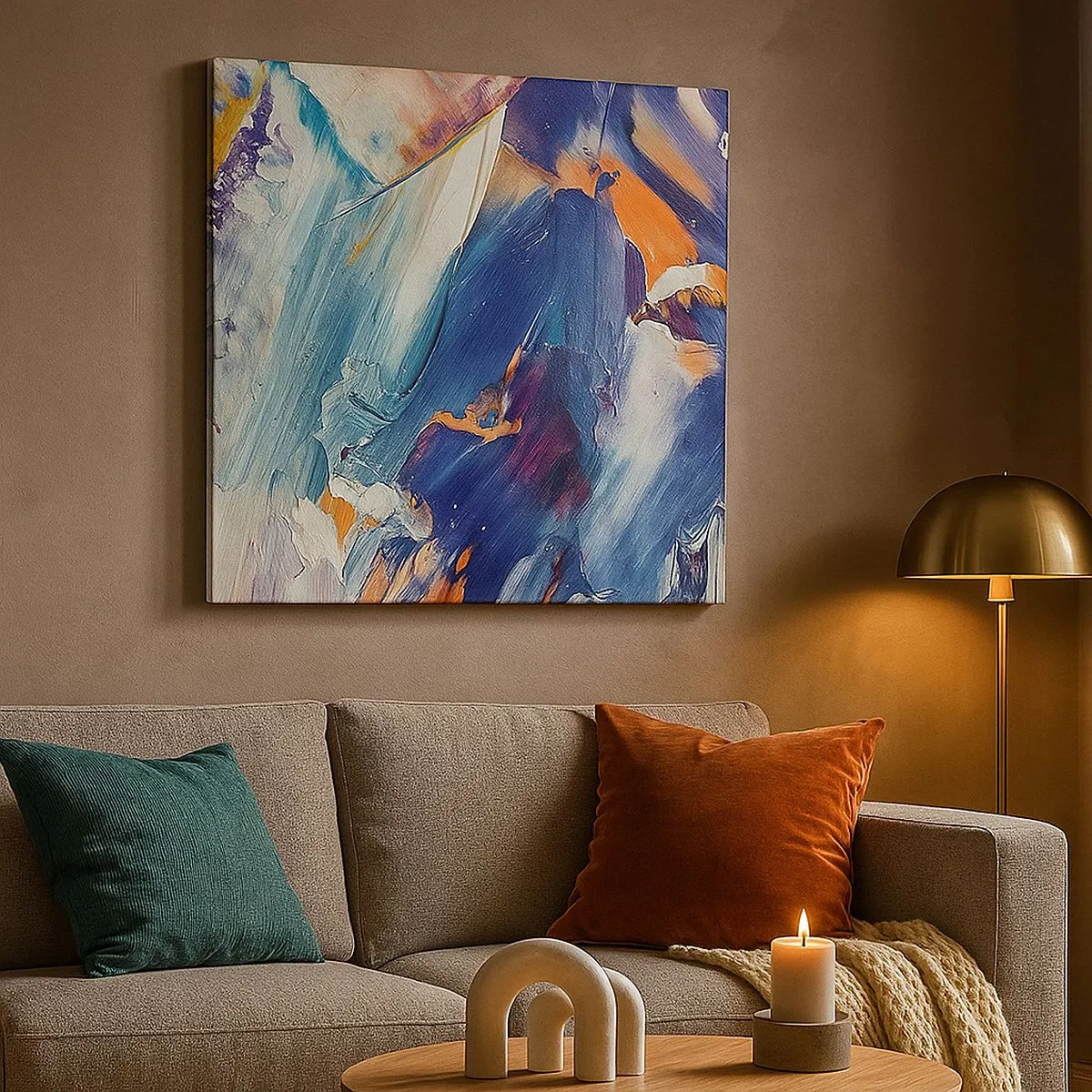 Obraz na plátne - Chaos farieb - 30x30 cm