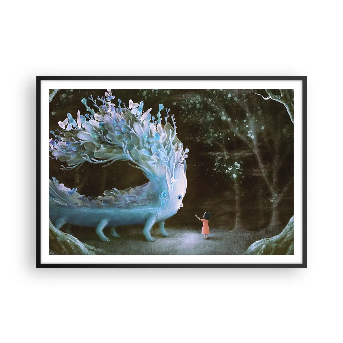 Plagát v čiernom ráme - Fantastické stretnutie - 100x70 cm