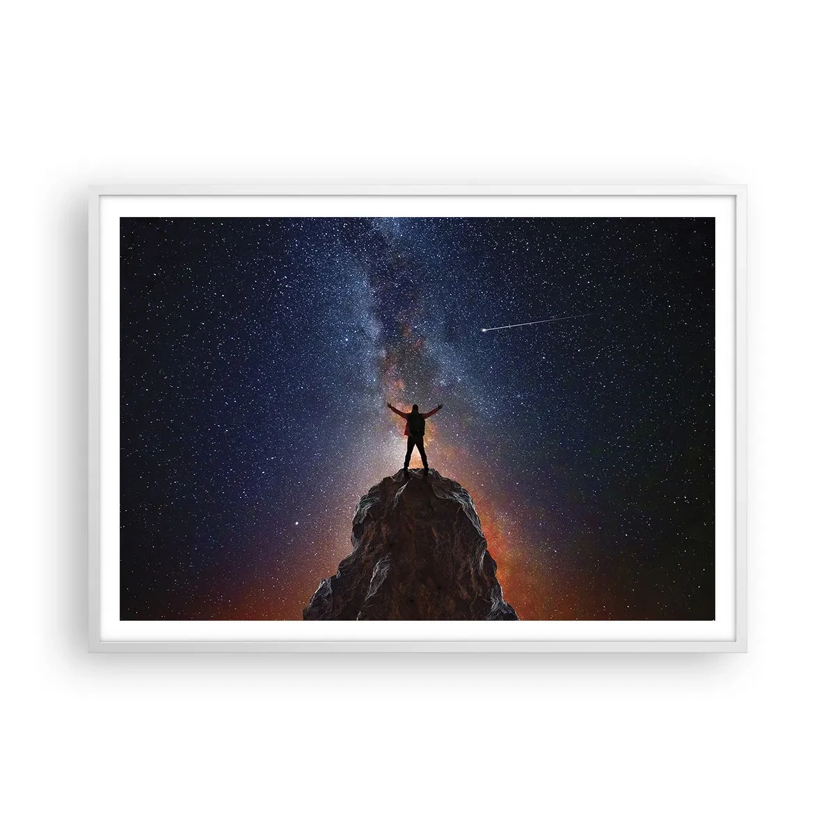 Plagát v bielom ráme - Sila je so mnou! - 100x70 cm