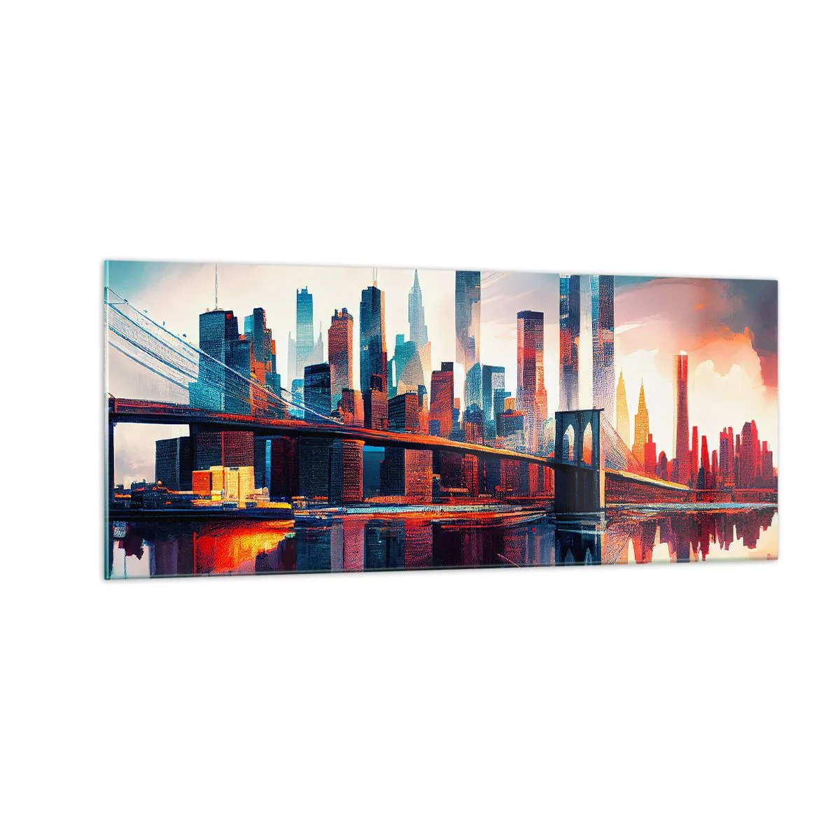 Obraz na skle - Famózny New York - 100x40 cm
