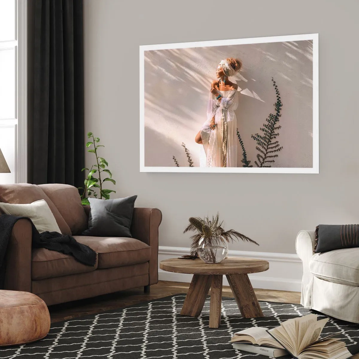 Plagát - Slnko a dievča - 100x70 cm