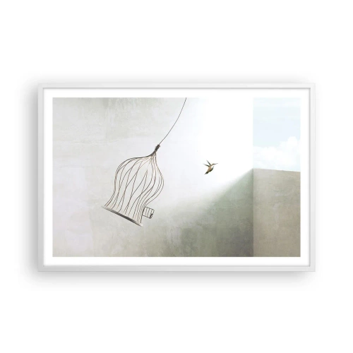 Plagát v bielom ráme - Vo svojom živle - 91x61 cm